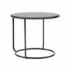 Set de mesa auxiliar y pouf Tom de Softline. Mesas auxiliares de diseño nórdico para salón.
