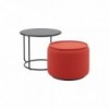 Set de mesa auxiliar y pouf Tom de Softline. Mesas auxiliares de diseño nórdico para salón.