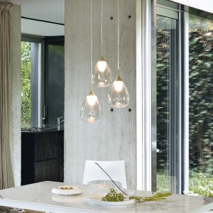 Lámpara suspendida Gocce de Bonaldo. Diseño de iluminación interior.
