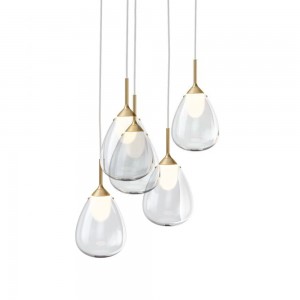 Lámpara suspendida Gocce de Bonaldo. Diseño de iluminación interior.