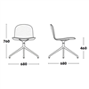 Silla Bob XL giratoria tapizada de Ondarreta. Sillas modernas.