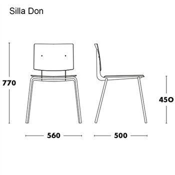 Silla elegante Don de Ondarreta. Sillas de diseño. Sillas de comedor.