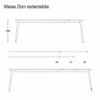 Mesa extensible moderna Don de Ondarreta. Mobiliario de diseño