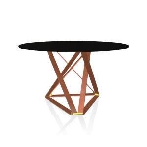 Mesa Delta Redonda 150 de Bontempi. Mesas fijas o extensibles modernas de diseño italiano.