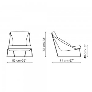 Sillón Alfie arm de Bonaldo. Moderno diseño italino para interiores.