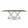 Mesa Delta Rectangular madera/cristal de Bontempi. Mesas fijas modernas de diseño italiano.