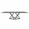 Mesa Delta Rectangular madera/cristal de Bontempi. Mesas fijas modernas de diseño italiano.