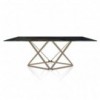 Mesa Delta Rectangular madera/cristal de Bontempi. Mesas fijas modernas de diseño italiano.