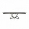 Mesa Delta Extensible Rectangular Madera/Cristal de Bontempi. Mesas de diseño italiano.