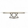 Mesa Delta Extensible Rectangular Madera/Cristal de Bontempi. Mesas de diseño italiano.
