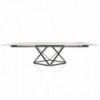 Mesa Delta Extensible Rectangular Madera/Cristal de Bontempi. Mesas de diseño italiano.