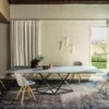 Mesa Delta Extensible Rectangular Madera/Cristal de Bontempi. Mesas de diseño italiano.