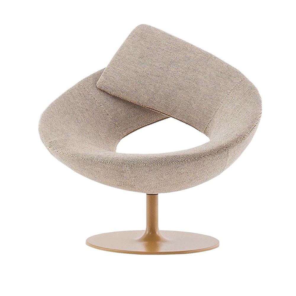 Sillón Lock Giratorio de Bonaldo. Sillón moderno tapizado para interiores.