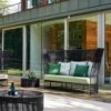 Sofá de dos plazas Tibidabo de Varaschin.  Muebles de diseño para exterior.