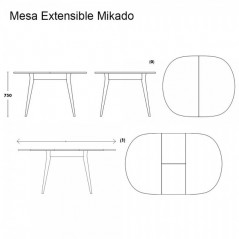 Mesa Mikado extensible Ondarreta