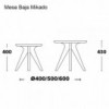 Mesa auxiliar Mikadode Ondarreta. Mobiliario de diseño. Mesa auxiliar.