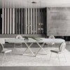 Mesa Delta Extensible Redondeada de Bontempi. Mesas extensibles de diseño italiano.