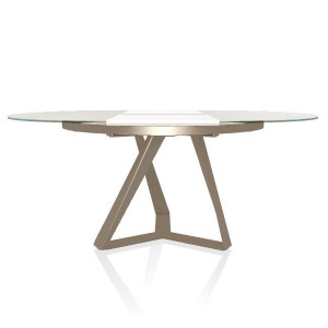 Mesa Millennium redonda extensible de Bontempi. Muebles modernos italianos.