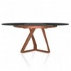Mesa Millennium redonda extensible de Bontempi. Muebles modernos italianos.