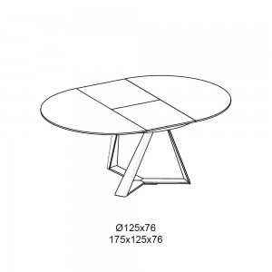 Mesa Millennium redonda extensible de Bontempi. Muebles modernos italianos.