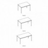 Mesa Moon Rectangular de Bontempi. Catálogo de mesas fijas o extensibles de diseño italiano.