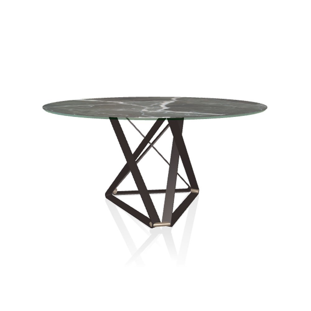 Mesa Delta Redonda 150 de Bontempi. Mesas fijas o extensibles modernas de diseño italiano.