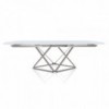 Mesa Delta Extensible Redondeada de Bontempi. Mesas extensibles de diseño italiano.