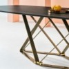 Mesa Delta de cantos redondeados de Bontempi. Mesas fijas de diseño italiano.
