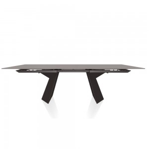 Mesa Fiandre Extensible Cristal/Madera de Bontempi. Muebles modernos italianos.