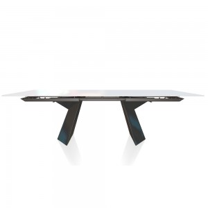 Mesa Fiandre Extensible Cristal/Madera de Bontempi. Muebles modernos italianos.