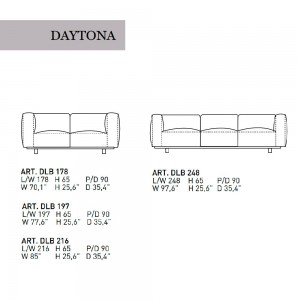 Sofá Daytona de Alivar. Muebles modernos italianos.
