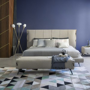 Cama Doble Cuff alto de Bonaldo. Mobiliario de diseño para dormitorios.