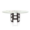 Mesa Imperial Redonda con sobre de madera o mármol de Bontempi. Muebles de diseño italiano.