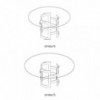 Mesa Imperial Redonda Cristal de Bontempi. Muebles modernos italianos de madera.