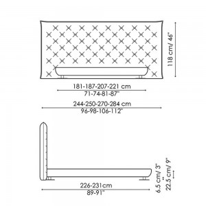 Cama Full Moon de Bonaldo. Mobiliario de diseño italiano para camas.
