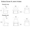 Butaca Dunas XL en acero Inclass. Butacas de diseño elegante para interiores.