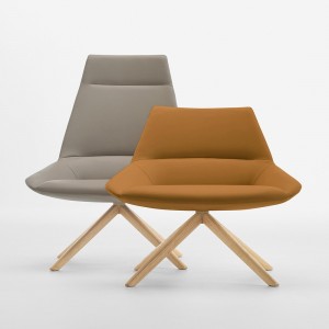 Butaca Dunas XL giratorio madera Inclass. Diseño tapizado ideal para salón.