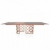 Mesa Majesty extensible con sobre de madera o cristal de Bontempi. Muebles modernos italianos.