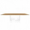 Mesa Majesty extensible con sobre de madera o cristal de Bontempi. Muebles modernos italianos.