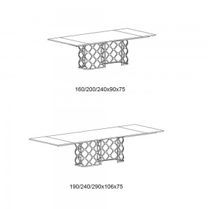 Mesa Majesty extensible con sobre de madera o cristal de Bontempi. Muebles modernos italianos.
