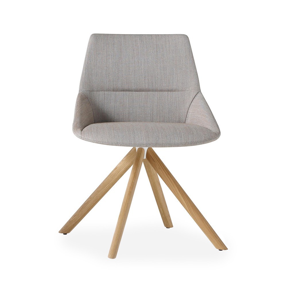 Silla Dunas XS giratorio madera Inclass. Diseño original para salón o oficina.