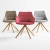 Silla Dunas XS giratorio madera Inclass. Diseño original para salón o oficina.