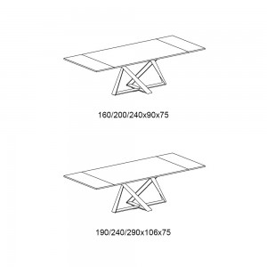Mesa Millennium extensible de Bontempi. Muebles modernos de diseño italiano.