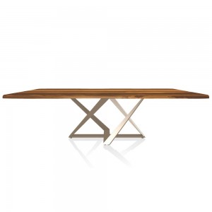 Mesa Millennium de madera o mármol de Bontempi. Muebles modernos italianos.