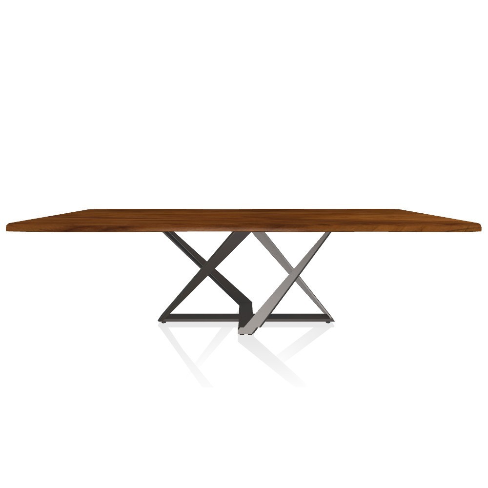 Mesa Millennium de madera o mármol de Bontempi. Muebles modernos italianos.