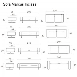 Sofá Marcus Inclass. Sofás de diseño contemporáneo y elegante ideal para salón.