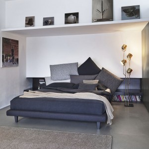 Cama doble Picabia de Bonaldo. Mobiliario de diseño de camas matrimoniales.