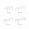 Mesa Cruz Cerámica o Mármol de Bontempi. Muebles modernos de diseño italiano.