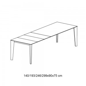 Mesa Cruz Extensible XXL de Bontempi. Muebles modernos italianos. Mesas modernas.