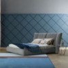 Cama Youniverse de Bonaldo. Cama con amplio cabecero diseño matrimonial.